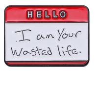 Épingle en émail personnalisée : Mon nom est ennuyeux - Badge drôle, Klein, Métal non précieux