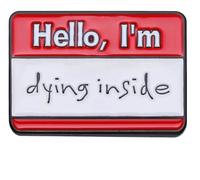 Épingle en émail personnalisée : Mon nom est ennuyeux - Badge drôle, Klein, Métal non précieux