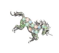 Épingle licorne délicate en alliage, portable, confortable, polyvalente, décoration pour robes, manteaux et sacs, bijoux tendance licornes, taille unique, Comme décrit