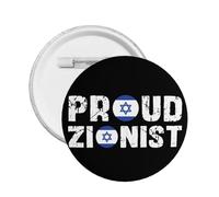 Épingle sioniste fière d'Israël, je me tiens avec Israël, épingle forte, bouton rond, épingle de médaille, fournitures de fête, épingles de décoration de vacances