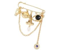Épingle surdimensionnée unique avec franges pour sacs | Broche créative pour les yeux, le nez, la bouche, idéale pour ajouter du plaisir à vos tenues et styles quotidiens