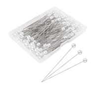 Épingle Tête Perle, 100 Pcs Épingles à Boutonnière en Fausses Perles Blanches, Épingles À Coudre pour Mariage Artisanal à Coudre Décorations Couture Bricolage Blanc