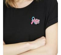 épingles à Bleu en Satin avec Motif au cancer du sein, accessoire de mode pour vêtements, sacs et décorations de fête Broches Broches Noël Broche (D, 3cm)