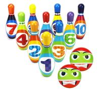 Épingles À Boules De Bowling Souples, Nombres Arabes Colorés, Développement Intellectuel Des Enfants, Éducation Précoce, Jouets De Plein Air