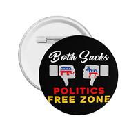 Épingles à bouton anti-politique, ils sucent tous les deux, pas de politique, épingles anti-zone franche, Defund, abolir les politiciens, badge rond pour vêtements, sac, chapeau, accessoires