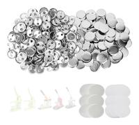 Épingles à bouton en métal de 58 mm, lot de 100, en fer-blanc avec épingle de sûreté, supports vierges pour la création de badges.