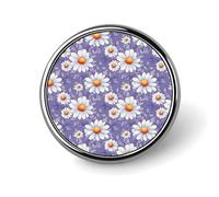 Épingles à boutons en émail pour sac à dos - Motif marguerites violettes - Pour veste, manteau, chapeau, sacs, drôle et unique - Accessoire de bijoux tendance pour homme et femme