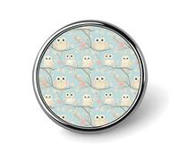 Épingles à boutons pour sacs à dos - Broche ronde tendance en forme de cœur et hibou pour sublimation pour vêtements, chapeaux, décoration en métal pour homme, accessoire de costume