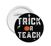 Épingles à boutons rétro Halloween pour truc ou enseigner, Badge rond amusant pour professeur d'halloween, épingles de décoration d'halloween pour vêtements, sac, accessoires de chapeau