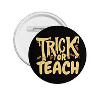 Épingles à boutons rétro Halloween pour truc ou enseigner, Badge rond amusant pour professeur d'halloween, épingles de décoration d'halloween pour vêtements, sac, accessoires de chapeau
