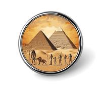 Épingles à boutons rondes tendance en forme de chapeau de l'Égypte ancienne pour homme et femme - Épingles amusantes pour sacs à dos, sacs, costumes, accessoires - Broche en métal cool - Style