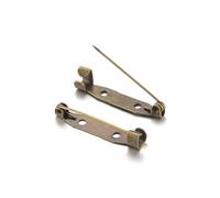 Épingles à broche, 50 Pcs/lot 15-40mm Broche Pince Base Broches Vierges for Bricolage Fabrication De Bijoux(Bronze,30mm 50Pcs)
