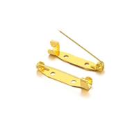 Épingles à broche, 50 Pcs/lot 15-40mm Broche Pince Base Broches Vierges for Bricolage Fabrication De Bijoux(Gold,15mm 50Pcs)