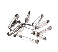 Épingles à broche, Base De Broche Avec Trous, Clips 15-35mm, Accessoires Vierges for La Fabrication Bijoux, Bricolage, 50 Pièces(Silvery2,35mm)