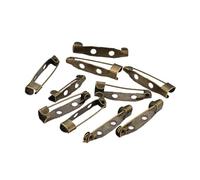 Épingles à broche, Base De Broche Avec Trous, Clips 15-35mm, Accessoires Vierges for La Fabrication Bijoux, Bricolage, 50 Pièces(Bronze,20mm)