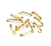 Épingles à broche, Base De Broche Avec Trous, Clips 15-35mm, Accessoires Vierges for La Fabrication Bijoux, Bricolage, 50 Pièces(Gold Color,15mm)
