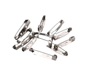 Épingles à broche, Base De Broche Avec Trous, Clips 15-35mm, Accessoires Vierges for La Fabrication Bijoux, Bricolage, 50 Pièces(Silvery2,30mm)