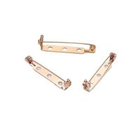 Épingles à broche en métal avec trous, Porte-Badge à broche multicolore, 20 pièces, 20-32mm, for la fabrication de bijoux faire soi-même(Gold,32mm)