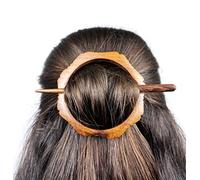 Épingles à châle en bois poli de première qualité | Barrettes et pince à cheveux | Accessoires de soins personnels et de beauté | Nagina International (hexagone de teck)