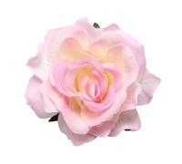 Épingles à cheveux à grandes fleurs, bricolage, coiffure for femmes et filles, tissu floqué de mariage, pinces à cheveux à fleurs roses(Color 1)