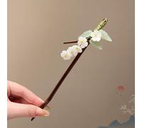 Épingles à cheveux anciennes, glands de style chinois pour femmes, épingles à cheveux Step Shake, coiffes en bambou carbonisé, cheveux poêles, costumes anciens Hanfu, épingles à cheveux