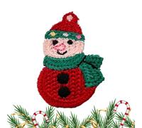 Épingles à cheveux avec nœud de Noël - Accessoires pour pinces à cheveux de Noël - Pinces à cheveux de Noël tissées avec dessins animés motifs crochet, accessoires