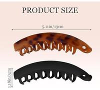 Épingles À Cheveux Banane 4Pcs, Grand Clip Croissant Vertical, Conception Forte De Queue De Poisson À Double Peigne, Accessoire De Cheveux Pratique, Simple Et Polyvalent.