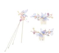Épingles à Cheveux Chinoises Hanfu à Long Pompon en Alliage 3 Pièces