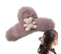 Épingles à cheveux d'animaux en peluche : pinces à cheveux réutilisables, grande griffe pour cheveux, accessoire de dessin animé, outil pour cheveux de filles et amis, pince à cheveux