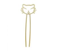 Épingles à cheveux de chat mignons, polyvalentes et élégantes, parfaites pour les coiffures de chignon des femmes. (Or, 15 cm)