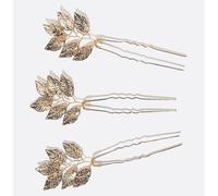 Épingles à cheveux de mariage, avec feuilles, or et argent, idéal comme accessoires de cheveux pour la demoiselle d'honneur, les femmes et les filles beauté et soins personnels
