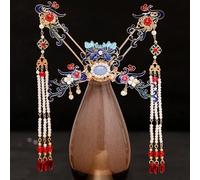 Épingles à cheveux de mariée, bâtons à cheveux Hanfu, fermoir à cheveux à pompon de style ancien for femme, une paire de pinces à cheveux, costume ancien, vêtements chinois Han, accessoires for cheveu
