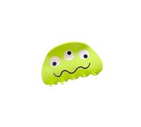 Épingles à cheveux drôles d'Halloween, grandes pinces rétro à tête de citrouille et requin, épingles à cheveux(Green three eyed monster)