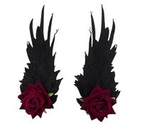 Épingles à cheveux en forme d'aile angélique brodée, accessoires pour filles, pince à cheveux en tissu, texture adaptée pour les mariages et les fêtes à thème