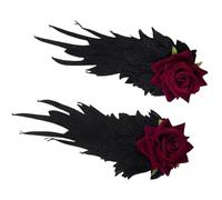 Épingles à cheveux en forme d'aile angélique brodée, accessoires pour filles, pince à cheveux en tissu, texture adaptée pour les mariages et les fêtes à thème