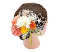 Épingles à cheveux en forme de fleur avec accessoires pour femmes et filles - Japonisme floral pour Tsumami - Bijoux de cheveux floraux