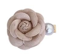 Épingles à cheveux en forme de fleur de camélia nacré pour filles chaudes en feutre Pince à cheveux Maquillage Pince à cheveux pour queue de cheval Pince à cheveux