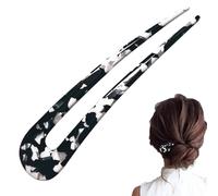 Épingles à cheveux en forme de U de style français - Fourchette à cheveux torsadée française | Grandes épingles à cheveux en acrylique, épingles à cheveux en forme de U pour chignons et femmes cheveux