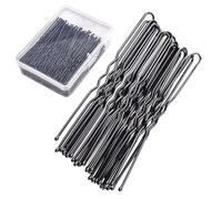 Épingles à cheveux en forme de U Hair Grips, Lot de 300 épingles à cheveux ondulées en forme de U, 7 cm de long, for femmes, filles, coiffeuses, avec boîte de rangement(7cm x 600PCS)