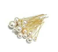 Épingles à cheveux en forme de U Hair Grips, Lot de 36 épingles à cheveux en perles, pinces de mariée dorées/argentées, for mariage, mariée et demoiselle d'honneur(Gold)