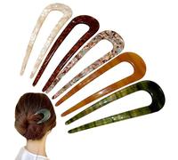 Épingles à cheveux en forme de U pour chignons 5 pièces bricolage facile à assortir coiffure épingle cheveux française pour femme élégante décorative fourchette française accessoires de coiffure