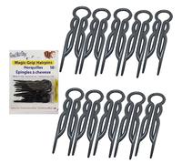 Good Hair Days Set of 10 Magic Grip Hair Pins - Black by Good Hair Days