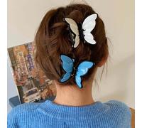 Épingles À Cheveux En Polyester Mat, 7cm, Pince À Cheveux En Forme De Crabe Papillon, Support Queue De Cheval, Couvre-Chef Mignon, Barrette, Accessoires Pour Cheveux