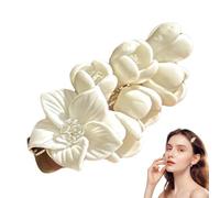 Épingles à cheveux florales décoratives pour cheveux, pince à cheveux florale blanche, décoration florale, souvenir du festival de Noël, pince à cheveux pastorale , luxe léger
