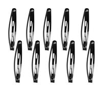 Épingles à Cheveux Goutte Simples en Alliage Noir, Lot de 60 Pièces | Barrettes sans Cheveux, Finition Brillante Paillettes, Maintien Sûr des Mèches, Usage Plage et Dîner