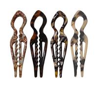 Épingles À Cheveux Pour Coiffure | 4 Pièces Barrettes En U Vintage Avec Adhérence Anti-Dérapante | Accessoires pour Chignons | Pour La Danse, Le Salon, Le Port Quotidien, Les Styles De Coiffure, Le Ma