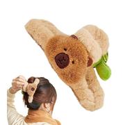 Épingles À Cheveux Pour Femmes | Pinces À Griffes De Capybara En Peluche Mignonnes, Pelucheuses Et Douces, Conçues Épaisses Ou Fines | Filles Parfaites, Ajoute Du Charme De Style - Idéal À Porter Au Q