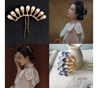 Épingles À Cheveux Rétro Chinoises, Bâton De Fourchette, Imitation De Perles, Pince À Cheveux, Accessoires Hanfu Pour Femmes Et Filles, Vêtements De Mariée De Mariage