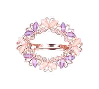 Épingles à cheveux strass embellies pinces à cheveux féeriques Kawaii exquise belle forme décoration de cheveux pour femmes filles mariages fêtes alliage résine strass 3 couleurs (299 violet)