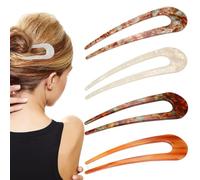 Épingles à Cheveux U Bâton, 4 Pièces Pique À Cheveux Femme Pic À Chignon Épingle À Cheveux En Forme De U Bâton De Cheveux Pince Chignon Française Épingles À Chignon Pour Femmes Filles